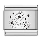 Cross Border Hot Selling Laser Engraving Chess and Card Entertainment Pattern Titanium Steel DIY Italian Module Bracelet Wholesale Cross Border Hot Selling Laser Engraving Chess and Card Entertainment Pattern Titanium Steel DIY Italian Module Bracelet Wholesale