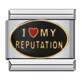 Cross Border Hot Selling Heart English Pattern Wristband Titanium Steel Welded Gold-plated Drip Oil DIY Italian Module Bracelet Cross Border Hot Selling Heart English Pattern Wristband Titanium Steel Welded Gold-plated Drip Oil DIY Italian Module Bracelet