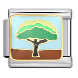 Italian Module Bracelet Flower Series Titanium Steel Drip Oil Welding Pattern DIY Elastic Splicing Fashion Bracelet Italian Module Bracelet Flower Series Titanium Steel Drip Oil Welding Pattern DIY Elastic Splicing Fashion Bracelet