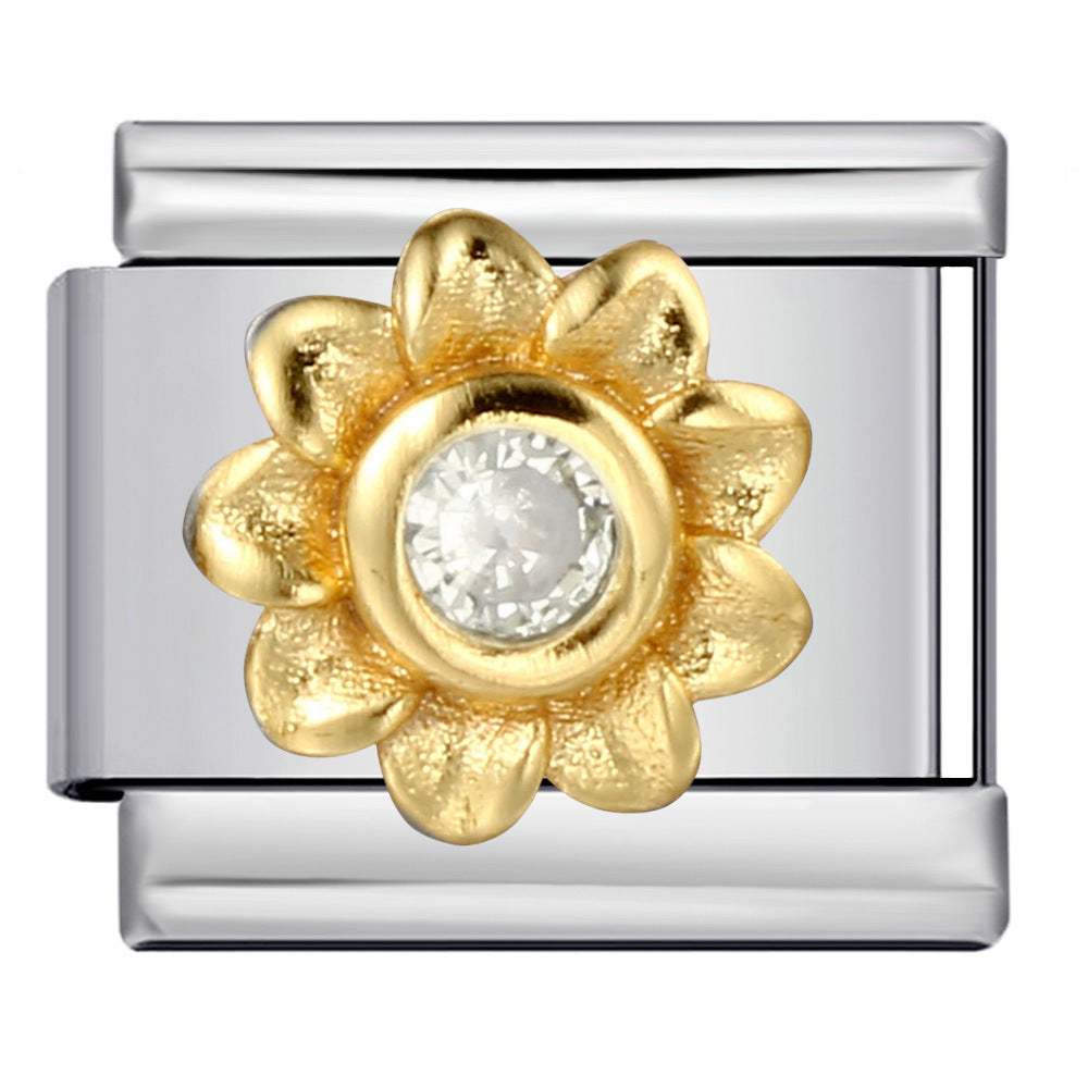 Italian Module Bracelet From The Vivid World Collection Titanium Steel Welded Drip-Oil Cuff, DIY Elastic Splice Watch Band Chain Italian Module Bracelet From The Vivid World Collection Titanium Steel Welded Drip-Oil Cuff, DIY Elastic Splice Watch Band Chain