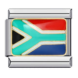 Flag, National Flag, Italian Module, Bracelet, Stainless Steel, Gold-plated, Oil Dripping, Welding Pattern, DIY Bracelet Wholesale Flag, National Flag, Italian Module, Bracelet, Stainless Steel, Gold-plated, Oil Dripping, Welding Pattern, DIY Bracelet Wholesale