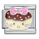 Cute Cartoon Cat Titanium Steel Welded Drip Bracelet DIY Italian Modular Charm Friendship Gift for Besties Cute Cartoon Cat Titanium Steel Welded Drip Bracelet DIY Italian Modular Charm Friendship Gift for Besties