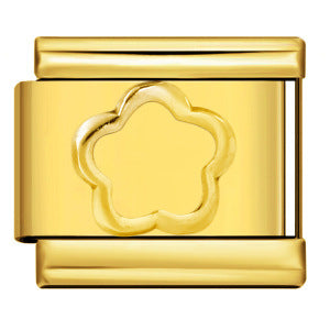 New Petal Stamping Series DIY Italian Module Bracelet Titanium Steel Gold Plated Drip Oil Splicing Strap Chain New Petal Stamping Series DIY Italian Module Bracelet Titanium Steel Gold Plated Drip Oil Splicing Strap Chain