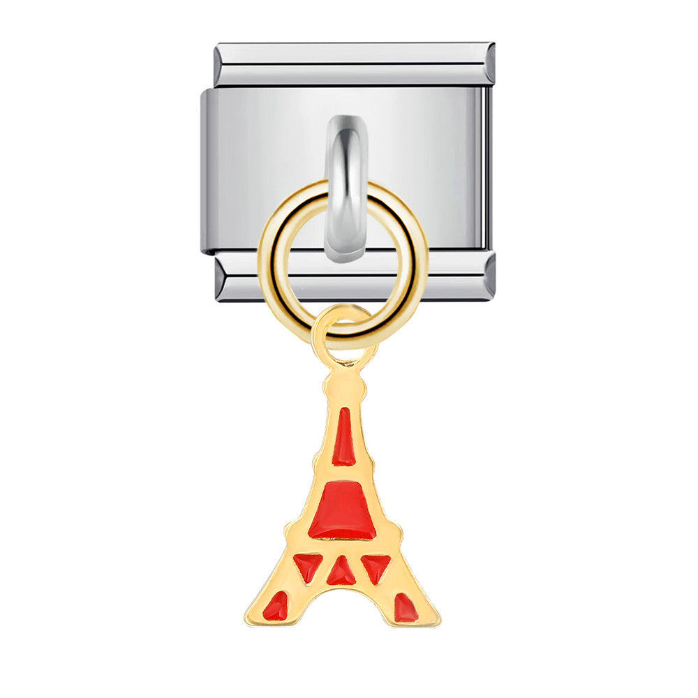 New Charm Pendant Series Italian Module Bracelet Single Hook Titanium Steel Elastic Splicing Strap Chain New Charm Pendant Series Italian Module Bracelet Single Hook Titanium Steel Elastic Splicing Strap Chain