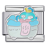 Cute Cartoon Character Series Titanium Steel Welding Drip Oil DIY Bracelet Italian Module Bracelet Accessories Wholesale Cute Cartoon Character Series Titanium Steel Welding Drip Oil DIY Bracelet Italian Module Bracelet Accessories Wholesale