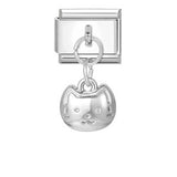 Silver Bottom Cute Pendant Italian Module Bracelet Hook DIY Titanium Steel Micro Inlaid Zircon Elastic Splicing Strap Chain Silver Bottom Cute Pendant Italian Module Bracelet Hook DIY Titanium Steel Micro Inlaid Zircon Elastic Splicing Strap Chain