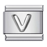 New Stainless Steel Silver Convex English Letter Italian Module Bracelet DIY Elastic Splicing Strap Chain New Stainless Steel Silver Convex English Letter Italian Module Bracelet DIY Elastic Splicing Strap Chain