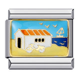 Italian Modular Bracelet Handmade Titanium Steel Welded Drip Oil Fashion DIY Jewelry Italian Modular Bracelet Handmade Titanium Steel Welded Drip Oil Fashion DIY Jewelry