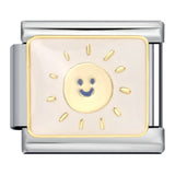 Fresh Illustration Series Italian Module Bracelet Titanium Steel Gold Plated Drip Oil DIY Welding Pattern Strap Chain Fresh Illustration Series Italian Module Bracelet Titanium Steel Gold Plated Drip Oil DIY Welding Pattern Strap Chain