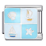 New Marine Biology Titanium Steel Strap Chain Gold Plated Welding Drip Oil DIY Italian Module Bracelet Accessories Wholesale New Marine Biology Titanium Steel Strap Chain Gold Plated Welding Drip Oil DIY Italian Module Bracelet Accessories Wholesale