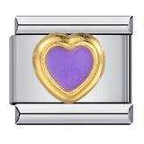 New Stainless Steel Welded Drip Oil Mysterious Purple DIY Italian Modular Bracelet Italian Charm New Stainless Steel Welded Drip Oil Mysterious Purple DIY Italian Modular Bracelet Italian Charm