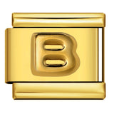 Golden Convex Letter Series Italian Module Bracelet Titanium Steel Stamping DIY Elastic Splicing Bracelet Accessories Golden Convex Letter Series Italian Module Bracelet Titanium Steel Stamping DIY Elastic Splicing Bracelet Accessories