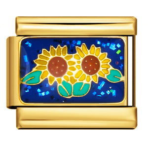 Gold Bottom Star Moon Blue Italian Module Bracelet DIY Jewelry Creative Accessories Detachable Titanium Steel Strap Chain Gold Bottom Star Moon Blue Italian Module Bracelet DIY Jewelry Creative Accessories Detachable Titanium Steel Strap Chain