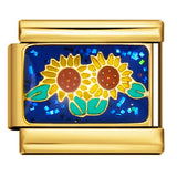 Gold Bottom Star Moon Blue Italian Module Bracelet DIY Jewelry Creative Accessories Detachable Titanium Steel Strap Chain Gold Bottom Star Moon Blue Italian Module Bracelet DIY Jewelry Creative Accessories Detachable Titanium Steel Strap Chain