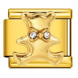 Italian Module Bracelet DIY Titanium Steel All Gold Welding Drip Oil Pattern Elastic Splicing Bracelet Accessory Italian Module Bracelet DIY Titanium Steel All Gold Welding Drip Oil Pattern Elastic Splicing Bracelet Accessory