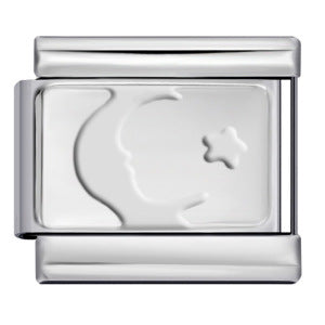 Convex Silver Stamping Pattern Italian Module Bracelet DIY Titanium Steel Bracelet Italian Charms Convex Silver Stamping Pattern Italian Module Bracelet DIY Titanium Steel Bracelet Italian Charms