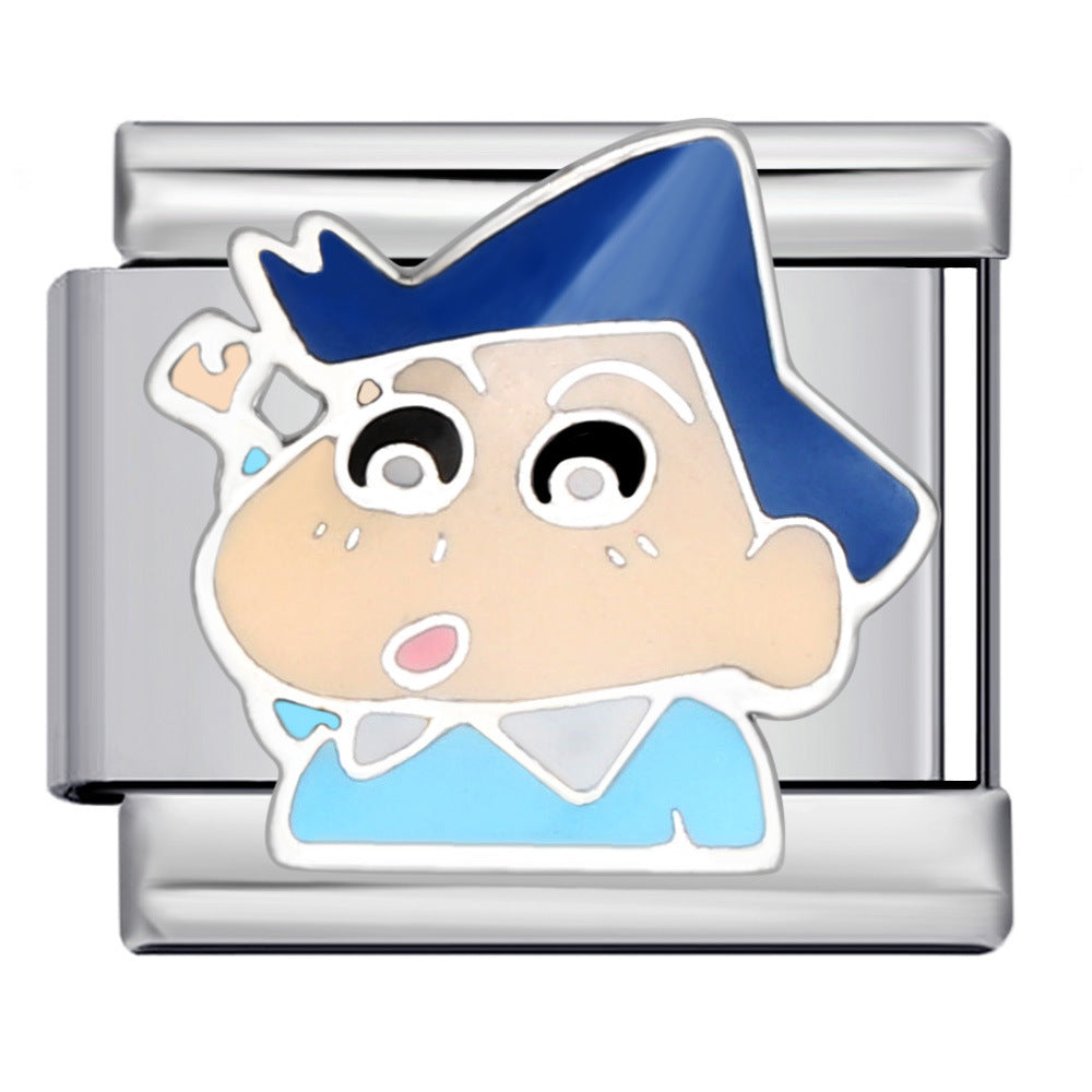 New Cartoon Character Italian Modular Bracelet Stainless Steel Welded DIY Stretch Link Bracelet New Cartoon Character Italian Modular Bracelet Stainless Steel Welded DIY Stretch Link Bracelet