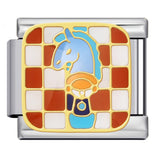 Cross Border Hot Selling Chess Italian Module Bracelet Titanium Steel Welding Gold Plating Drip Oil DIY Splicing Bracelet Cross Border Hot Selling Chess Italian Module Bracelet Titanium Steel Welding Gold Plating Drip Oil DIY Splicing Bracelet