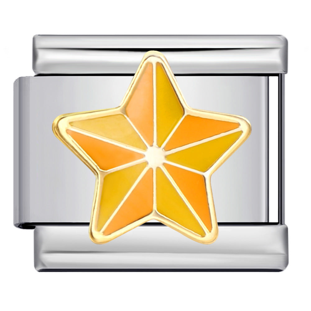 Christmas Series DIY Elastic Bracelet Stainless Steel Welding Drip Oil Italian Module Bracelet New Year's Gift Christmas Series DIY Elastic Bracelet Stainless Steel Welding Drip Oil Italian Module Bracelet New Year's Gift