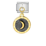 Round Pendant with Gold and Silver Base, Italian Module Bracelet, Titanium Steel Drip Oil Hook, Fashionable DIY Versatile Bracelet Round Pendant with Gold and Silver Base, Italian Module Bracelet, Titanium Steel Drip Oil Hook, Fashionable DIY Versatile Bracelet