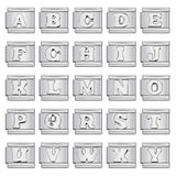 New Non Dripping Oil Series Bracelet Titanium Steel Concave 26 English Letter DIY Italian Module Bracelet Accessories New Non Dripping Oil Series Bracelet Titanium Steel Concave 26 English Letter DIY Italian Module Bracelet Accessories