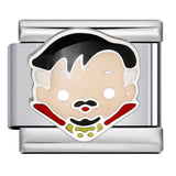 Italian Module Bracelet Anime Cartoon Titanium Steel Welding Gold Plating Drip Oil Pattern DIY Splicing Bracelet Accessories Italian Module Bracelet Anime Cartoon Titanium Steel Welding Gold Plating Drip Oil Pattern DIY Splicing Bracelet Accessories