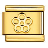 Italian Module Bracelet Titanium Steel All Gold Stamping Pattern DIY Italian Charm Bracelet Italian Module Bracelet Titanium Steel All Gold Stamping Pattern DIY Italian Charm Bracelet