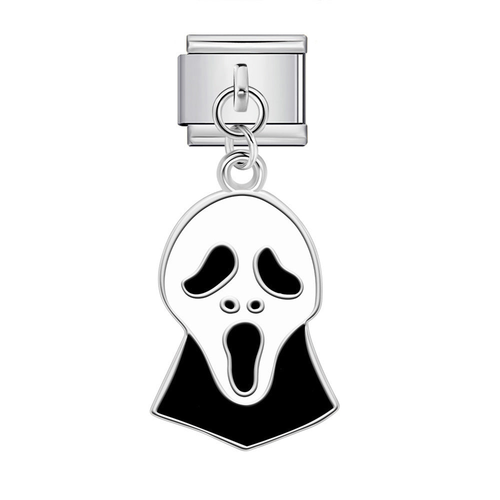 Halloween Element Fashion Module Bracelet Titanium Steel Hook Drip Oil DIY Pendant Italian Jewelry Accessories Halloween Element Fashion Module Bracelet Titanium Steel Hook Drip Oil DIY Pendant Italian Jewelry Accessories