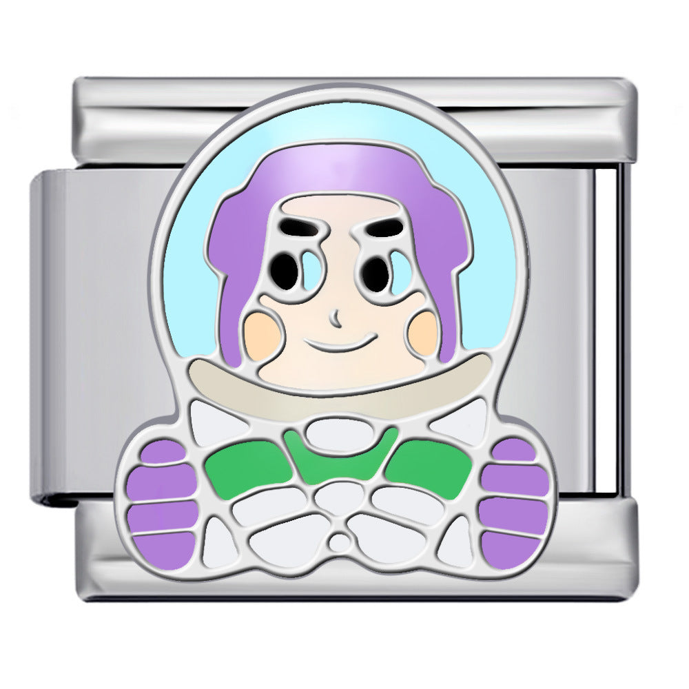 New Titanium Steel Welded Cartoon Italian Modular Bracelet Fashion DIY Stretch Bangle Splice Strap Chain New Titanium Steel Welded Cartoon Italian Modular Bracelet Fashion DIY Stretch Bangle Splice Strap Chain