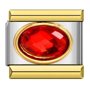 Elliptical Colored Stone Italian Module Bracelet Birthday Stone Stainless Steel DIY Simple and Versatile Bracelet Accessories Elliptical Colored Stone Italian Module Bracelet Birthday Stone Stainless Steel DIY Simple and Versatile Bracelet Accessories