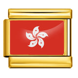 Gold Base World Flag Photo Resin Italian Charm Bracelet DIY Stainless Steel Stretch Watch Band Wristband Gold Base World Flag Photo Resin Italian Charm Bracelet DIY Stainless Steel Stretch Watch Band Wristband