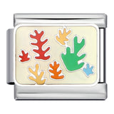 New River, Mountain, Seaside Scenery Italian Module Bracelet with Gold Plating and Oil Dripping DIY Welding Stainless Steel Bracelet New River, Mountain, Seaside Scenery Italian Module Bracelet with Gold Plating and Oil Dripping DIY Welding Stainless Steel Bracelet