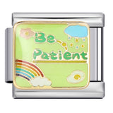 Stainless Steel Welded Gold-Plated Drip Oil DIY Personalized English Elastic Patchwork Bracelet - Italian Module Wholesale Stainless Steel Welded Gold-Plated Drip Oil DIY Personalized English Elastic Patchwork Bracelet - Italian Module Wholesale