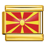 Gold Base World Flag Photo Resin Italian Charm Bracelet DIY Stainless Steel Stretch Watch Band Wristband Gold Base World Flag Photo Resin Italian Charm Bracelet DIY Stainless Steel Stretch Watch Band Wristband