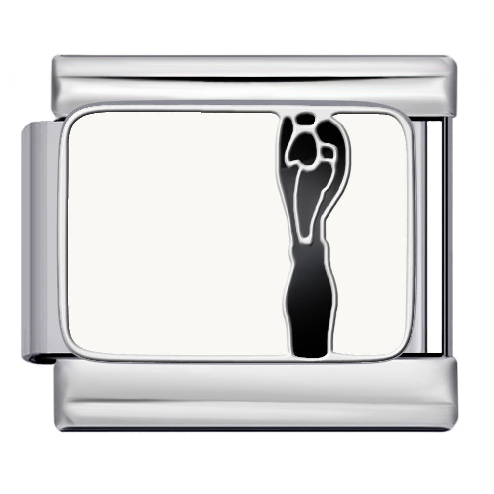 Cross Border Hot Selling Italian Module Bracelet Titanium Steel Drip Oil Welding Pattern DIY Watch Strap Chain Bracelet Wholesale Cross Border Hot Selling Italian Module Bracelet Titanium Steel Drip Oil Welding Pattern DIY Watch Strap Chain Bracelet Wholesale