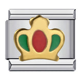 Cross Border New Stainless Steel Welding Pattern Gold-plated Drip Oil Wristband Cartoon DIY Italian Module Bracelet Wholesale Cross Border New Stainless Steel Welding Pattern Gold-plated Drip Oil Wristband Cartoon DIY Italian Module Bracelet Wholesale