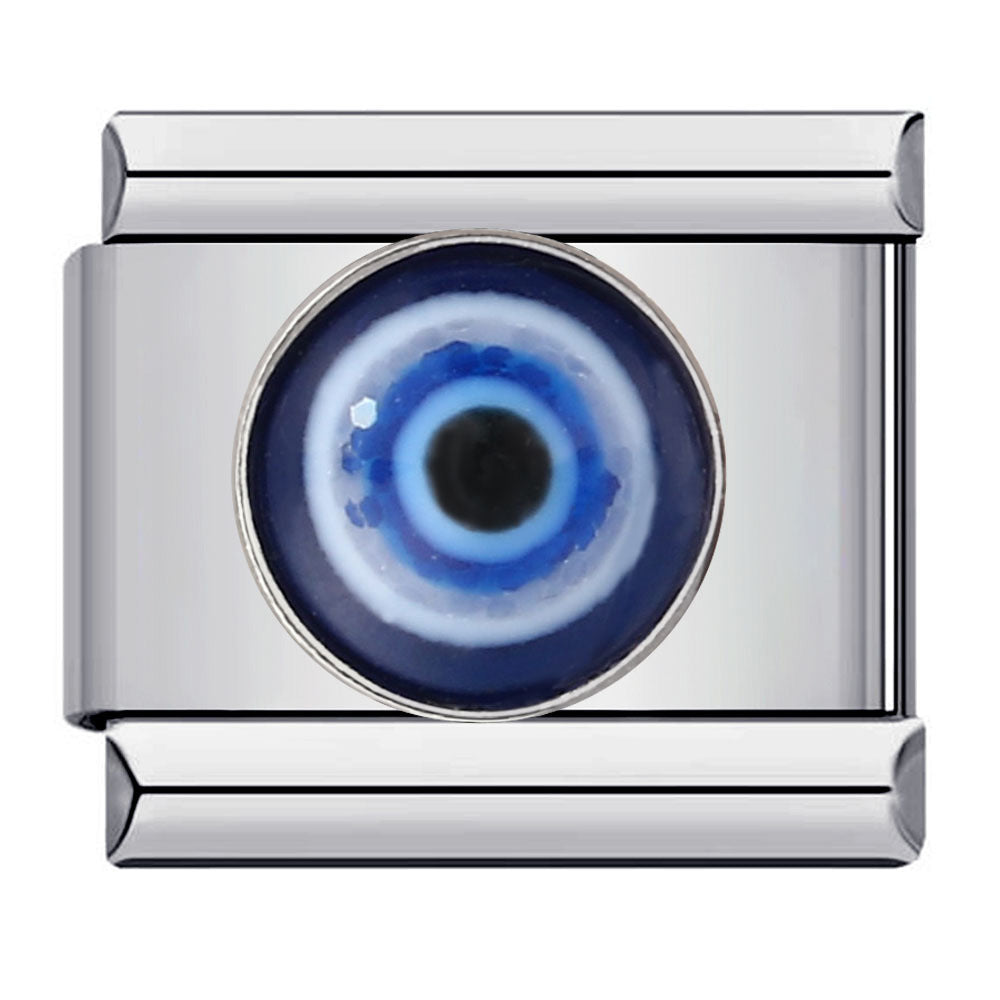 Cross Border New Devil's Eye Italian Module Bracelet Titanium Steel Welding Drip Oil Cartoon DIY Elastic Bracelet Cross Border New Devil's Eye Italian Module Bracelet Titanium Steel Welding Drip Oil Cartoon DIY Elastic Bracelet