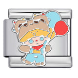 Cartoon Character Italian Module Bracelet Stainless Steel Welding Pattern DIY Elastic Splicing Versatile Bracelet Cartoon Character Italian Module Bracelet Stainless Steel Welding Pattern DIY Elastic Splicing Versatile Bracelet