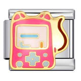 Colorful Childhood Toys Italian Module Bracelet Titanium Steel Welding Drip Oil Pattern DIY Bracelet Gift for Girls Colorful Childhood Toys Italian Module Bracelet Titanium Steel Welding Drip Oil Pattern DIY Bracelet Gift for Girls