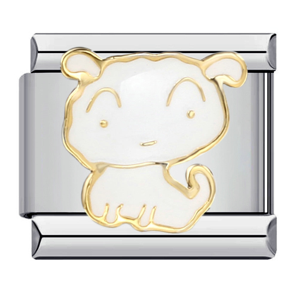 Cute Animal Titanium Steel Gold Plated Italian Charm Bracelet Customizable DIY Jewelry for Women Cute Animal Titanium Steel Gold Plated Italian Charm Bracelet Customizable DIY Jewelry for Women