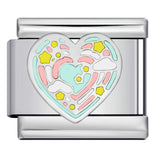 Italian Charm Fashion Stainless Steel Bracelet Gold Silver Welded Drip Oil DIY Modular Jewelry Wholesale Italian Charm Fashion Stainless Steel Bracelet Gold Silver Welded Drip Oil DIY Modular Jewelry Wholesale