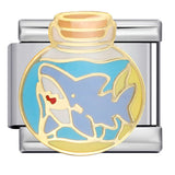 Pet Crowd Elements Italian Module Bracelet Welding Pattern Drip Oil DIY Elastic Splicing Stainless Steel Bracelet Pet Crowd Elements Italian Module Bracelet Welding Pattern Drip Oil DIY Elastic Splicing Stainless Steel Bracelet