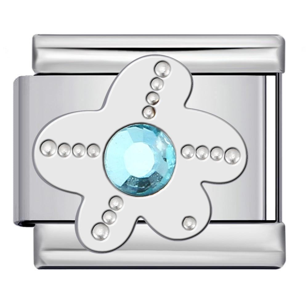 New Middle Ancient Style Series Italian Module Bracelet Titanium Steel Gold Plated Drip Oil Welding DIY Elastic Strap Chain New Middle Ancient Style Series Italian Module Bracelet Titanium Steel Gold Plated Drip Oil Welding DIY Elastic Strap Chain