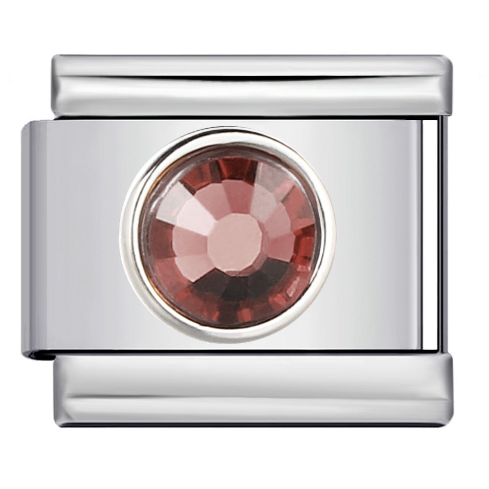 New Circle Colored Stone Italian Module Bracelet Stainless Steel Welding DIY Simple Fashion Bracelet Strap Chain New Circle Colored Stone Italian Module Bracelet Stainless Steel Welding DIY Simple Fashion Bracelet Strap Chain