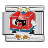 New Cartoon Animation Gold-plated Oil Drop DIY Italian Module Bracelet with Personalized Welding Pattern Stainless Steel Bracelet New Cartoon Animation Gold-plated Oil Drop DIY Italian Module Bracelet with Personalized Welding Pattern Stainless Steel Bracelet