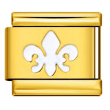 Italian Module Bracelet DIY Titanium Steel All Gold Welding Drip Oil Pattern Elastic Splicing Bracelet Accessory Italian Module Bracelet DIY Titanium Steel All Gold Welding Drip Oil Pattern Elastic Splicing Bracelet Accessory