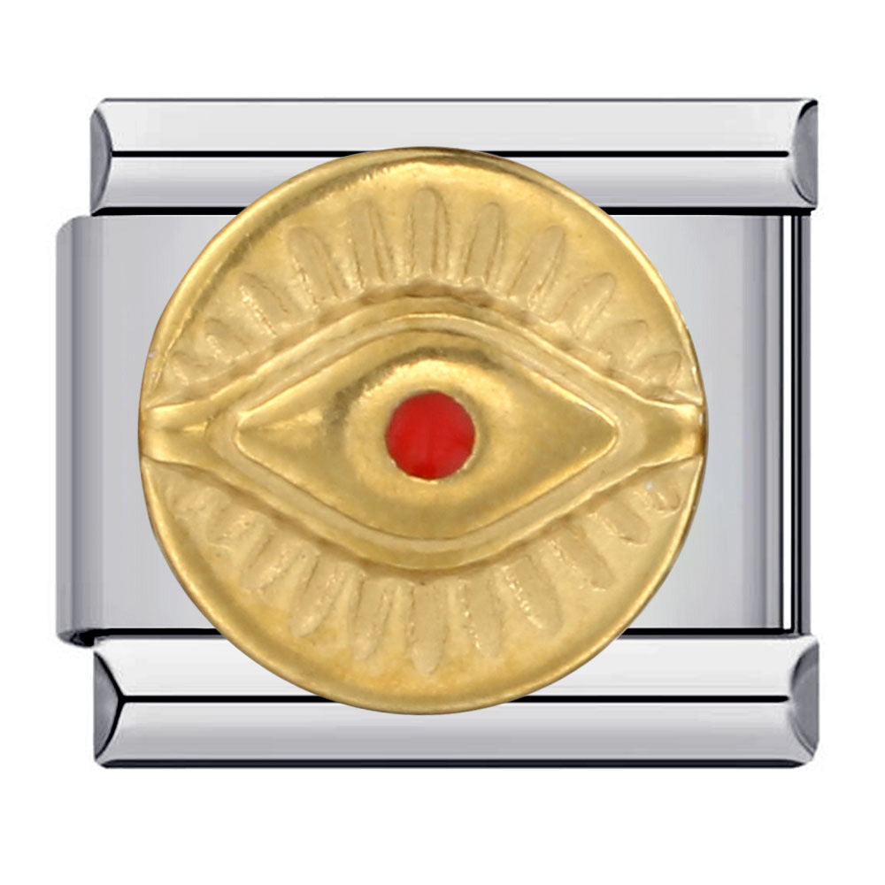 Cross Border New Devil's Eye Italian Module Bracelet Titanium Steel Welding Drip Oil Cartoon DIY Elastic Bracelet Cross Border New Devil's Eye Italian Module Bracelet Titanium Steel Welding Drip Oil Cartoon DIY Elastic Bracelet