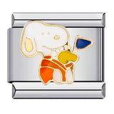 Classic Cartoon Dog DIY Bracelet Stainless Steel Italian Module Bracelet Titanium Steel Welded Drip Oil Strap Chain Classic Cartoon Dog DIY Bracelet Stainless Steel Italian Module Bracelet Titanium Steel Welded Drip Oil Strap Chain