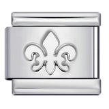 Concave Silver Titanium Steel Stamping Pattern DIY Italian Module Bracelet Italian Charm Bracelet Concave Silver Titanium Steel Stamping Pattern DIY Italian Module Bracelet Italian Charm Bracelet