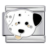 Cute Cartoon Dog Cute Pet Series Titanium Steel Welding Drip Oil DIY Italian Module Bracelet Accessories Cute Cartoon Dog Cute Pet Series Titanium Steel Welding Drip Oil DIY Italian Module Bracelet Accessories